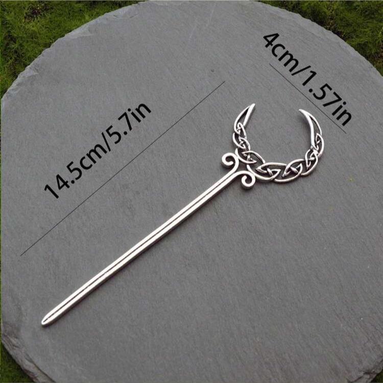Celtic Crescent Moon Hair Stick-Tales of Valhalla