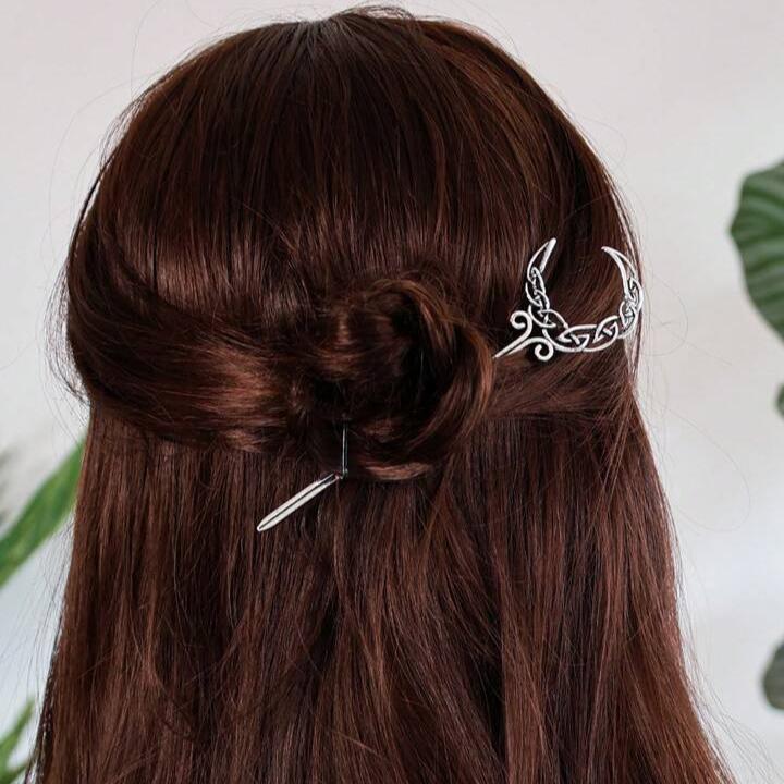 Celtic Crescent Moon Hair Stick-Tales of Valhalla