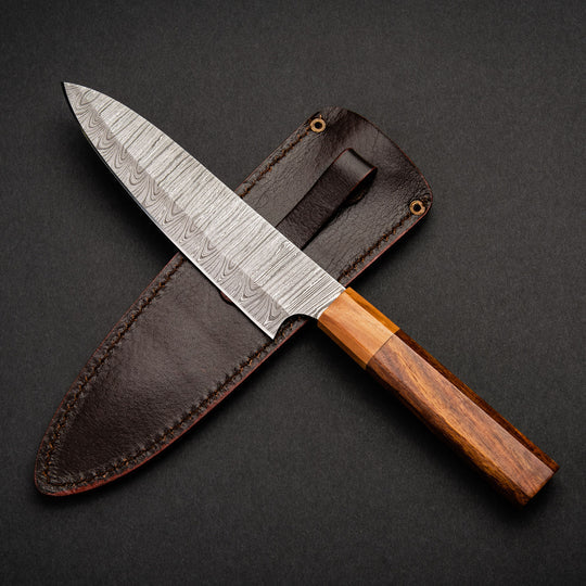 7-Inch Santoku Damascus Steel Chef Knife