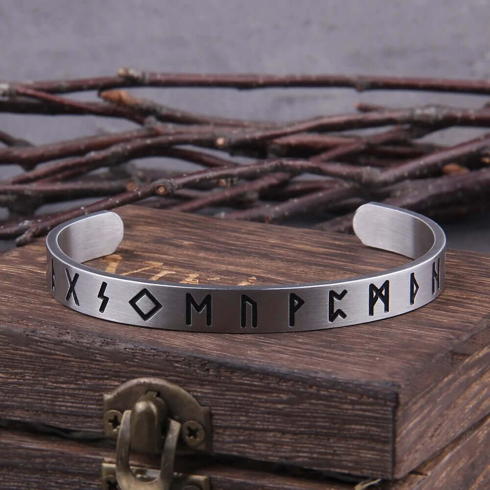 Elder Futhark Runes Bangle