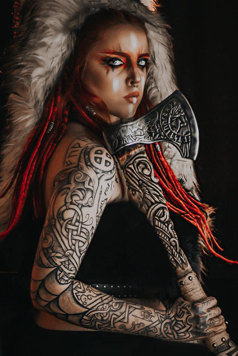 Engraved Warrior Axe