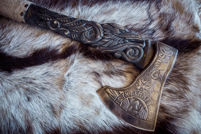 Engraved Warrior Axe