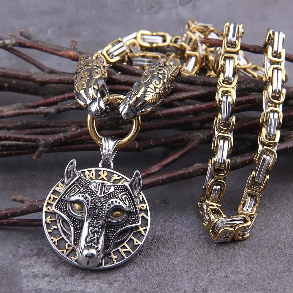 Fenrir Norse Wolf Viking Necklace