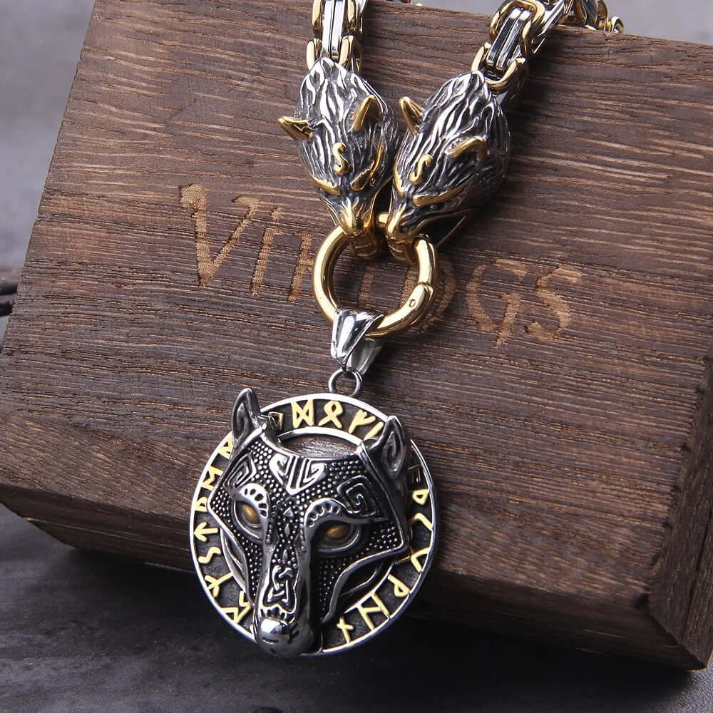Fenrir Norse Wolf Viking Necklace
