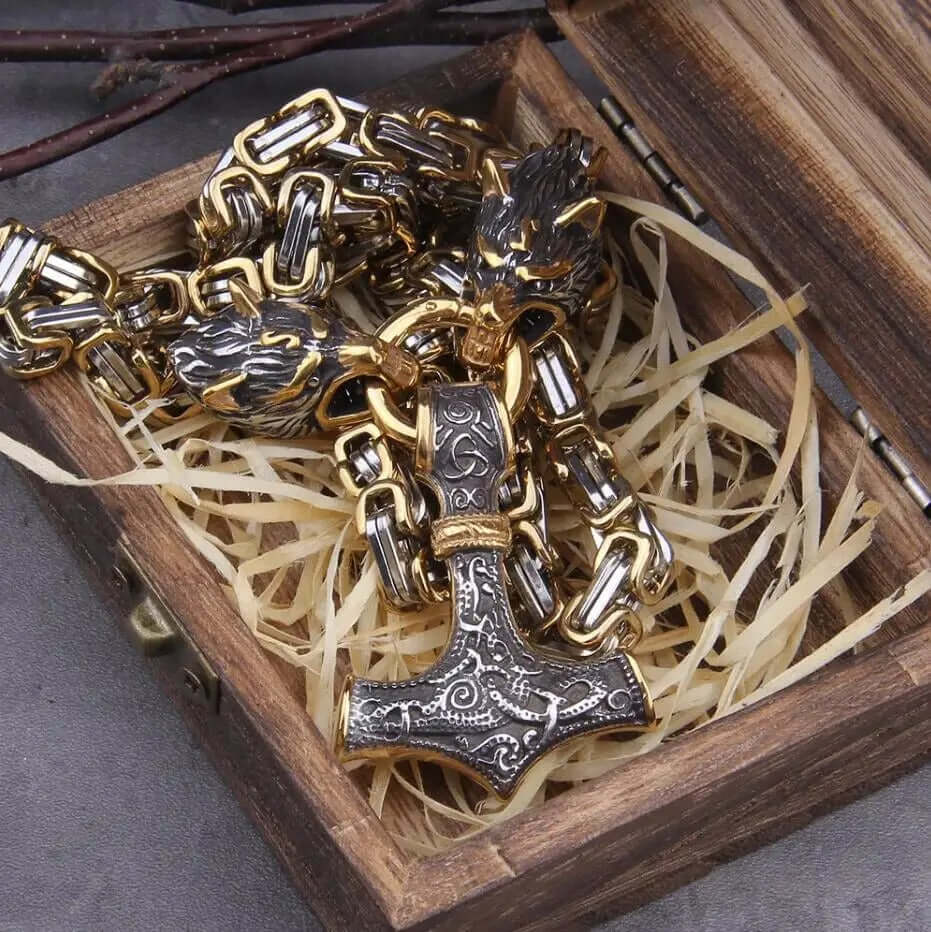 Fenrir Norse Wolf Viking Necklace