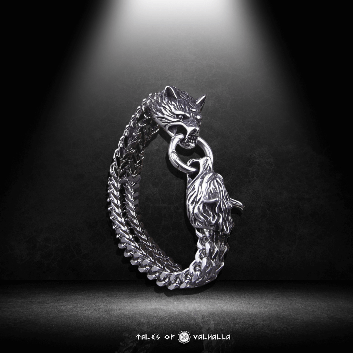 Fenrir's Bite Wolf Head Bracelets - Tales of Valhalla