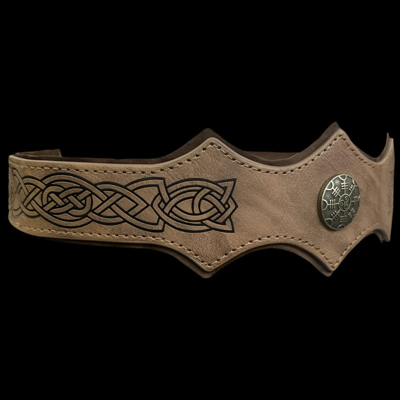 Leather Crown Tiara Headband