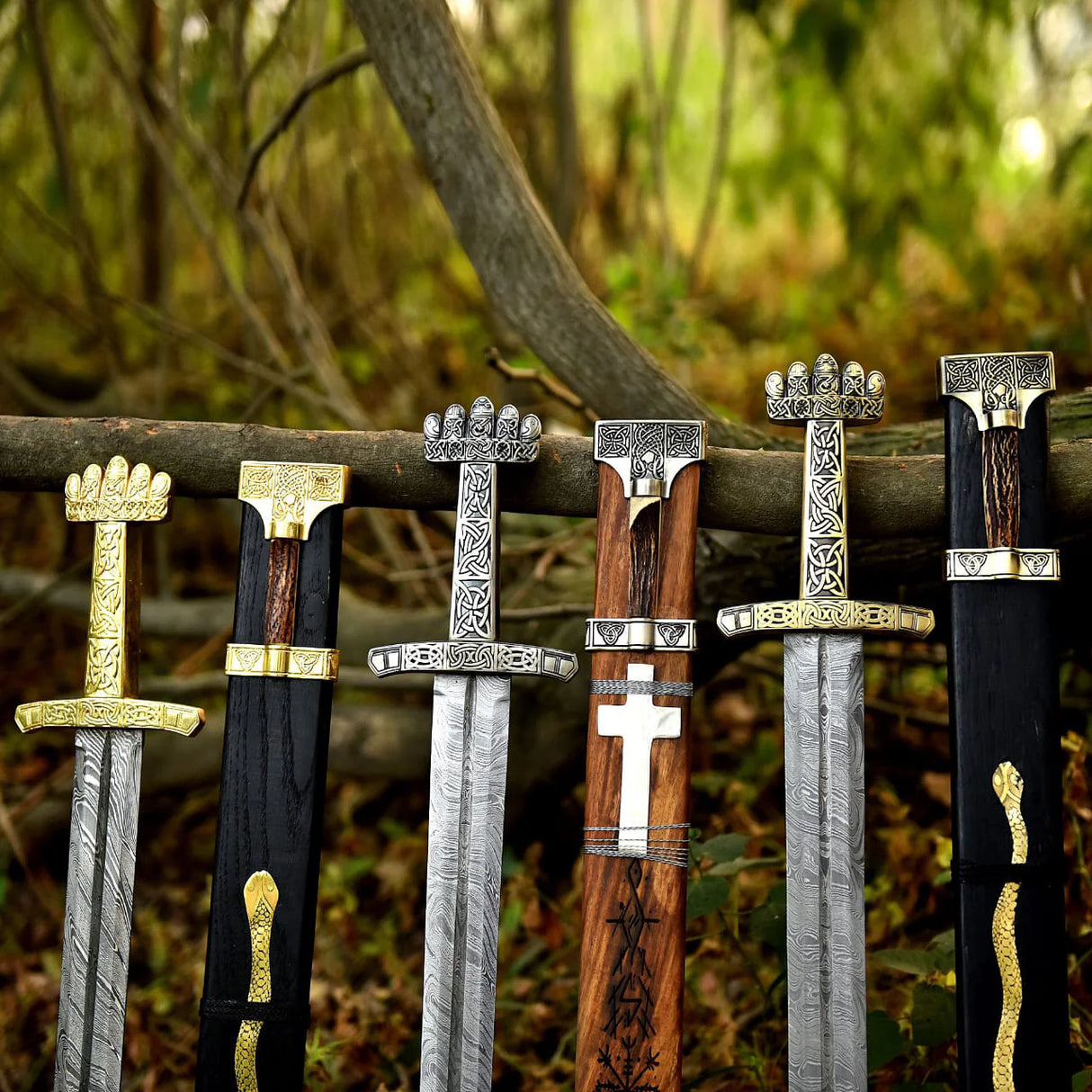 The Valhalla Wooden Damascus Sword-Tales of Valhalla