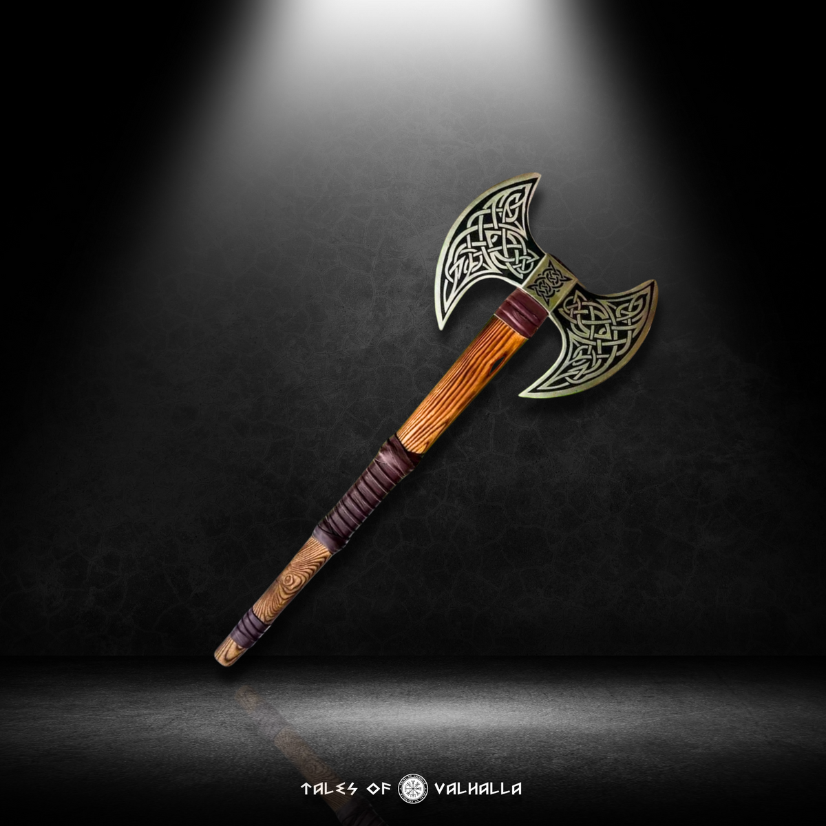 【acha 】TRIPLE AXE Old Sagas Double Head Axe | Forged Viking Battle Axe with