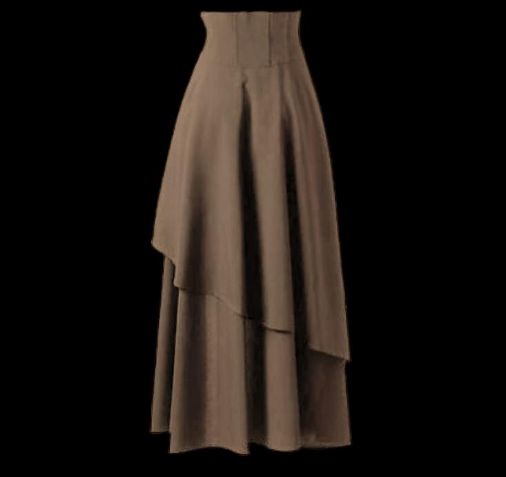 Viking High Waist Long Skirt