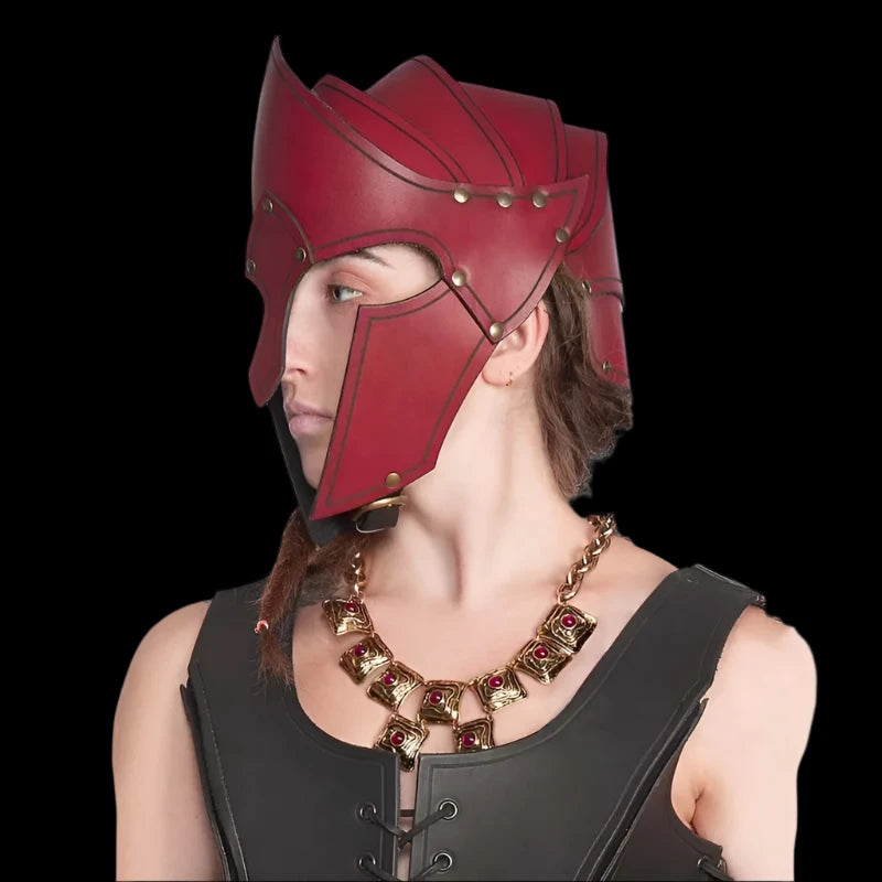 Vintage Nordic Leather Helmet