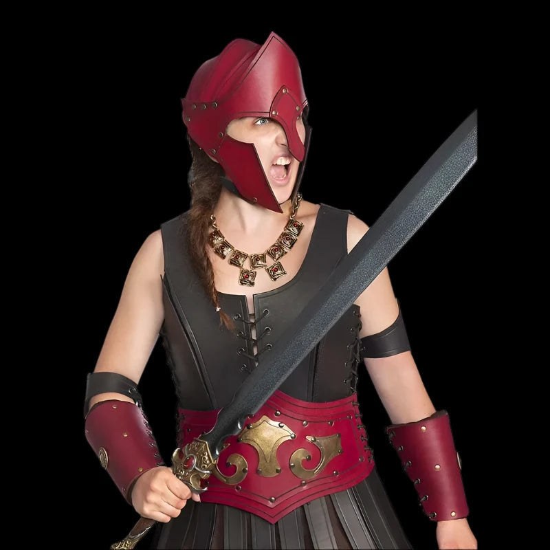 Vintage Nordic Leather Helmet