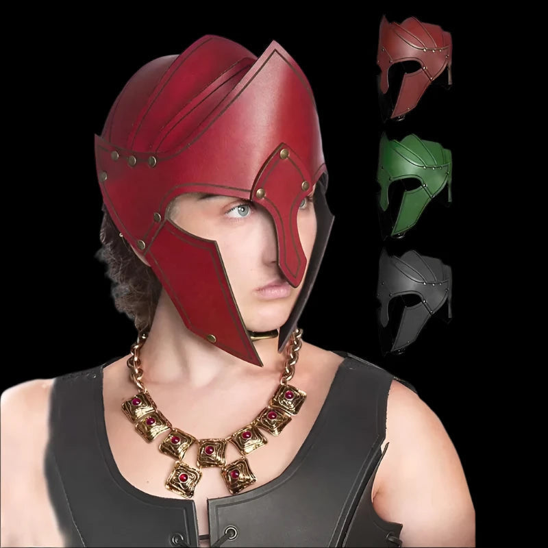 Vintage Nordic Leather Helmet