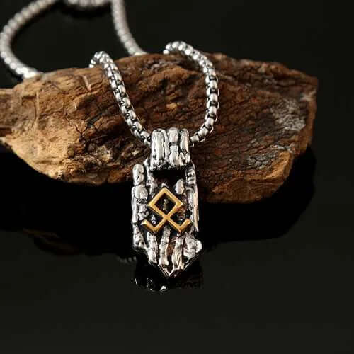 Vintage Othala Rune Pendant