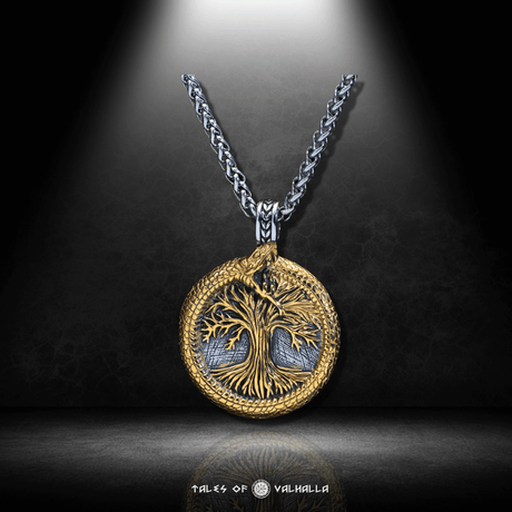 Yggdrasil and Ouroboros Necklace