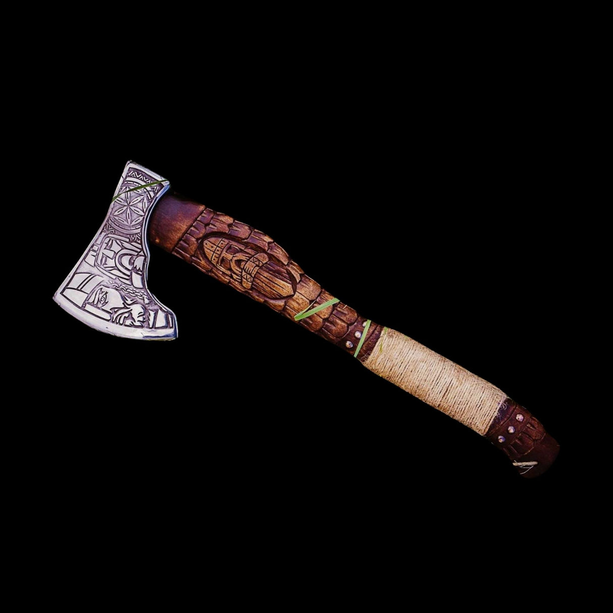 Engraved Odin Bearded Axe-Tales of Valhalla