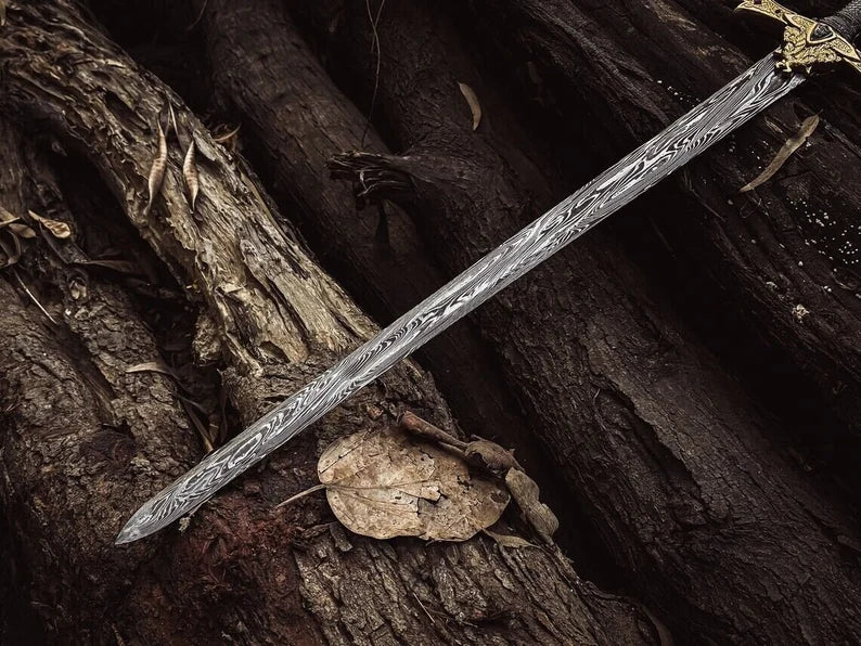 Norse Man Damascus Sword-Tales of Valhalla