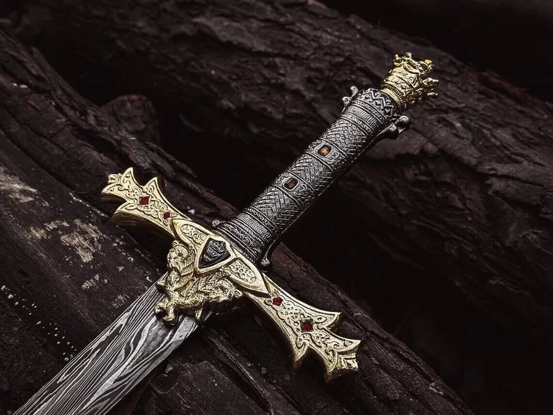 Norse Man Damascus Sword-Tales of Valhalla