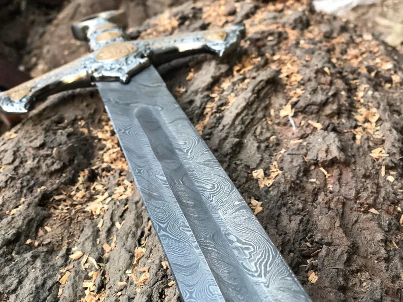 Norse Man Damascus Sword-Tales of Valhalla