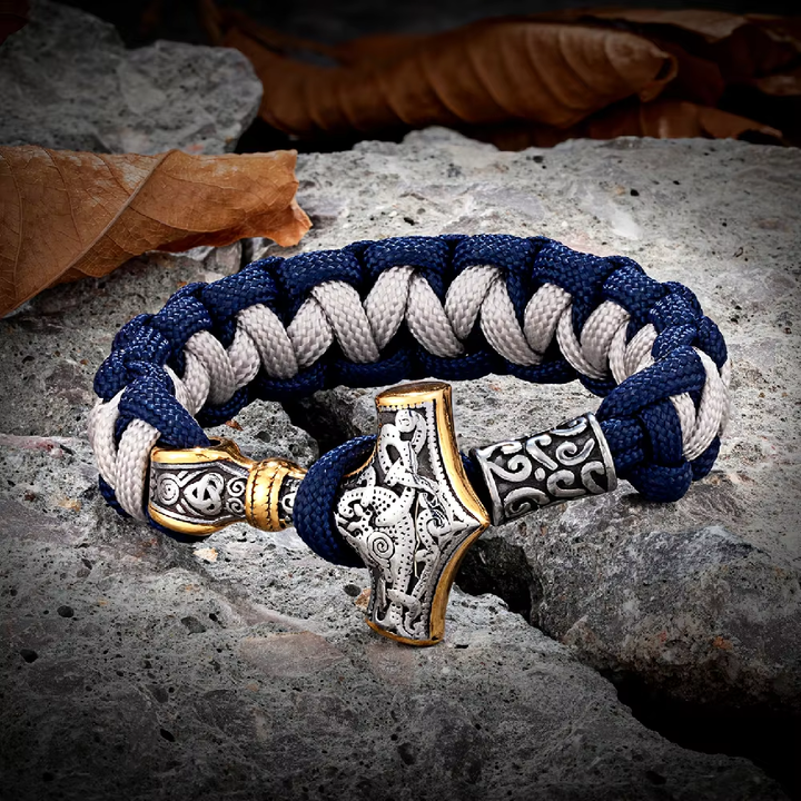 Mjölnir and Valknut Paracord Bracelet-Tales of Valhalla