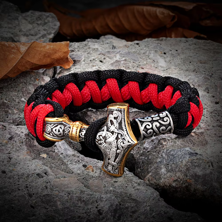 Mjölnir and Valknut Paracord Bracelet-Tales of Valhalla
