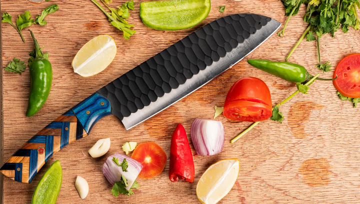 Oak Wood 5-Piece Chef's Knife Set