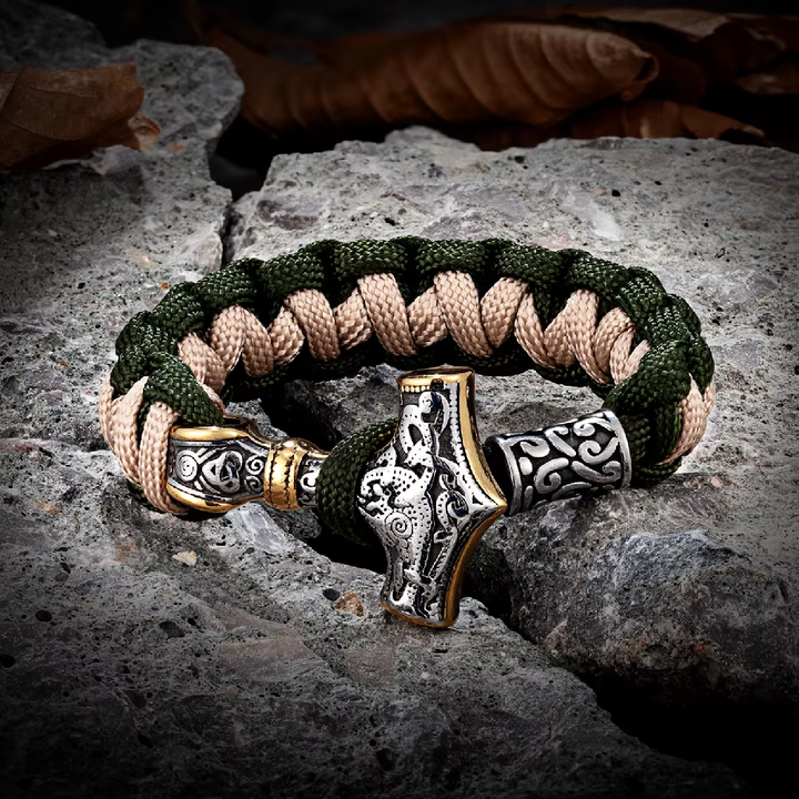 Mjölnir and Valknut Paracord Bracelet-Tales of Valhalla