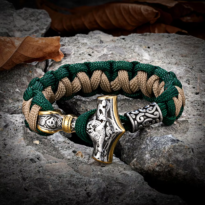 Mjölnir and Valknut Paracord Bracelet-Tales of Valhalla
