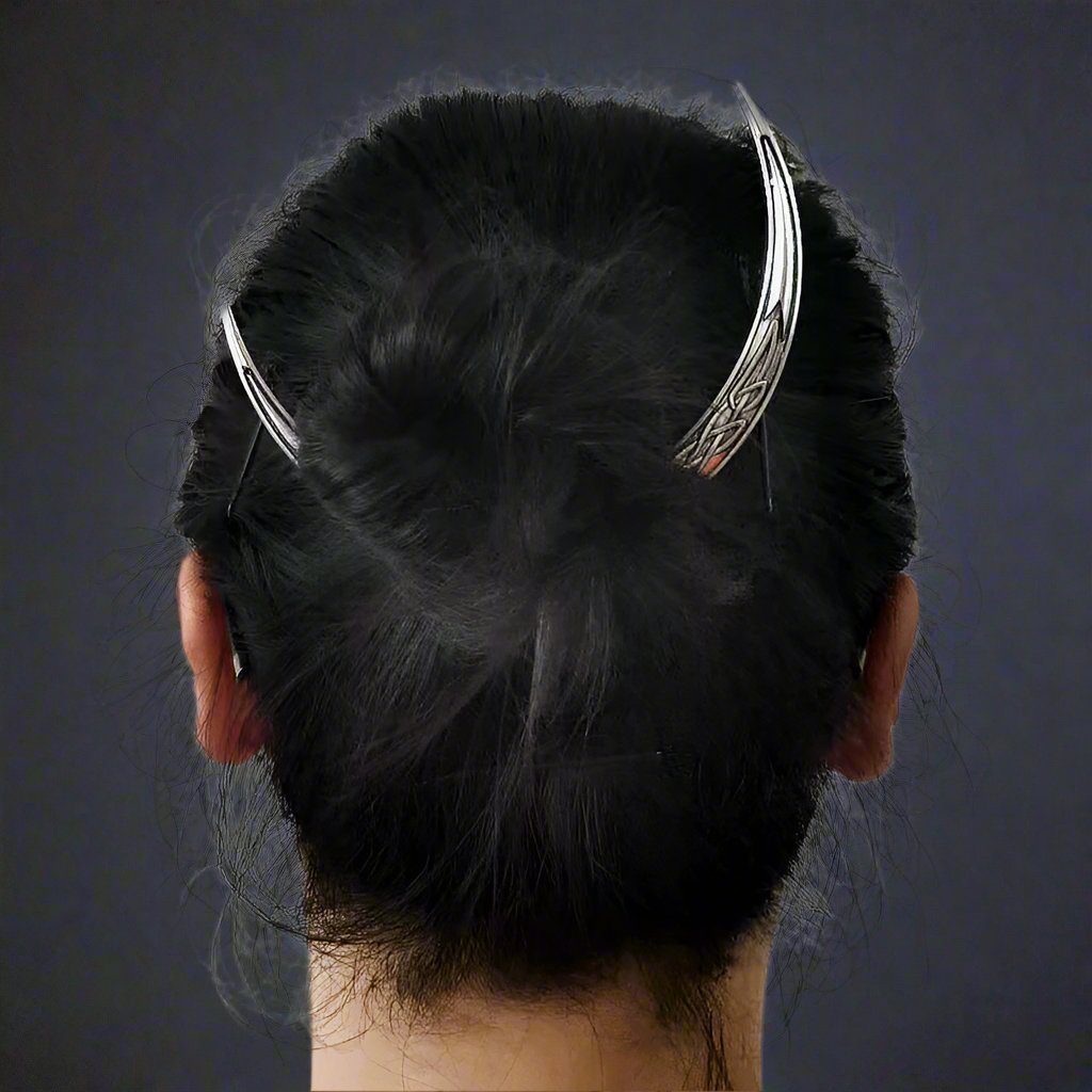 Raven Crescent Moon Hair Stick-Tales of Valhalla
