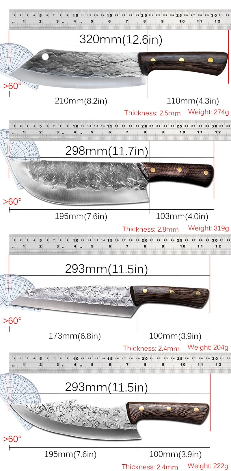 Arvid Wood Handle Chef Knife Set-Tales of Valhalla