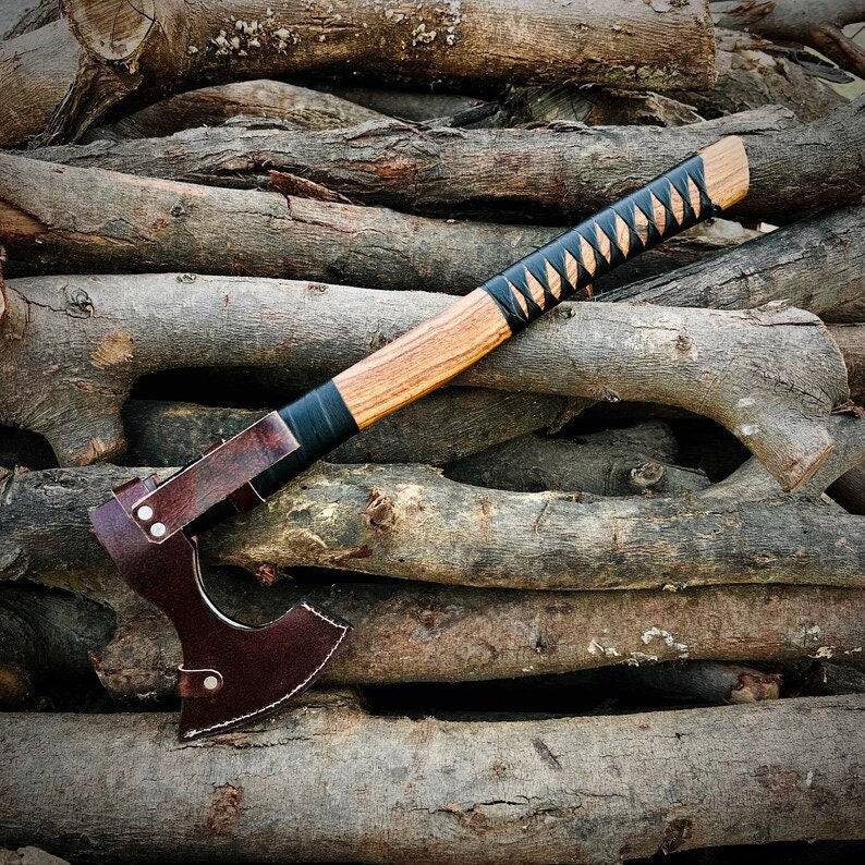 Valknut Forged Axe-Tales of Valhalla