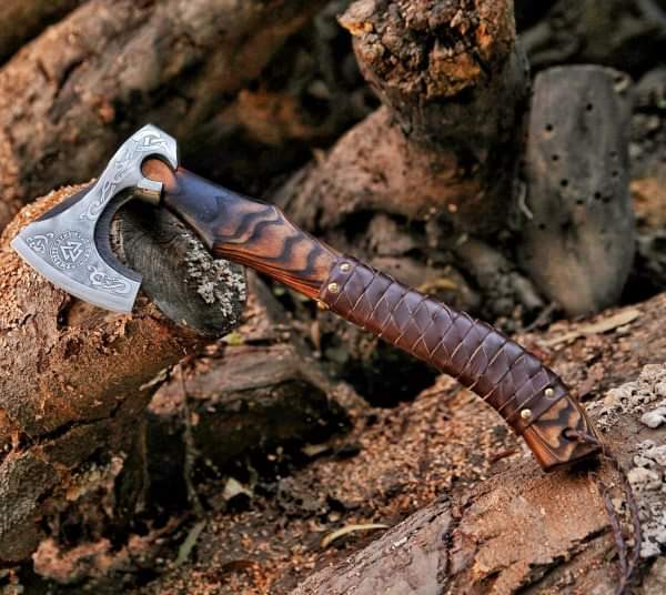 Engraved Valknut Heritage Axe-Tales of Valhalla