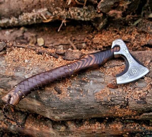 Engraved Valknut Heritage Axe-Tales of Valhalla