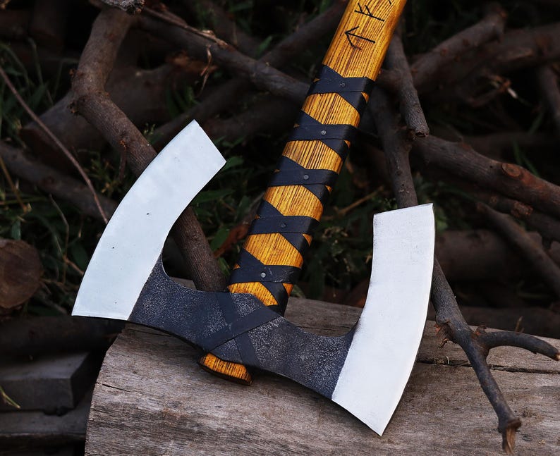 Double-Edge Engraved Axe-Tales of Valhalla