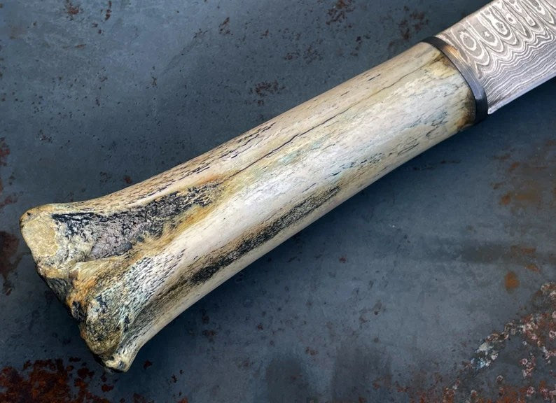 Camel Bone Damascus Seax-Tales of Valhalla