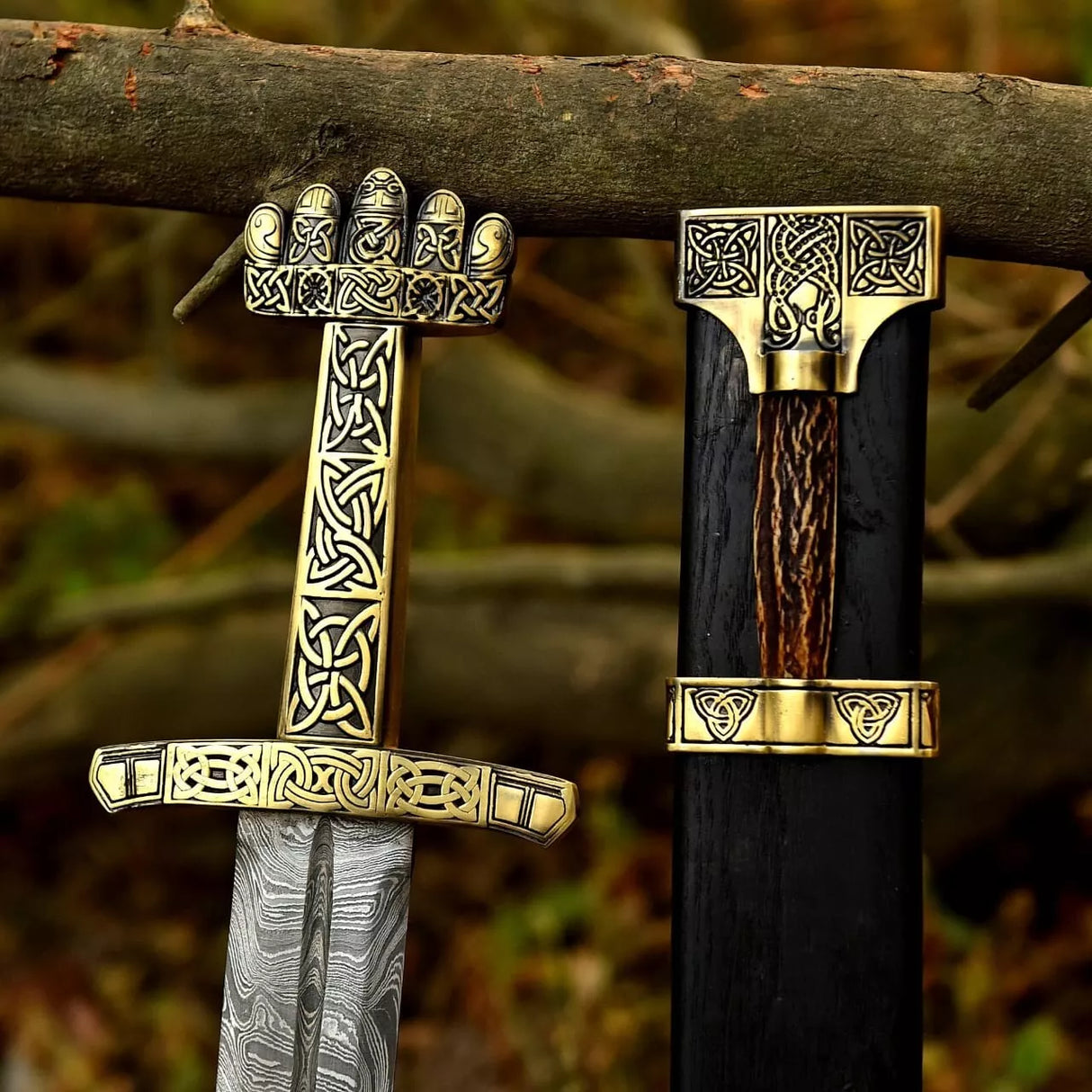 The Valhalla Wooden Damascus Sword-Tales of Valhalla