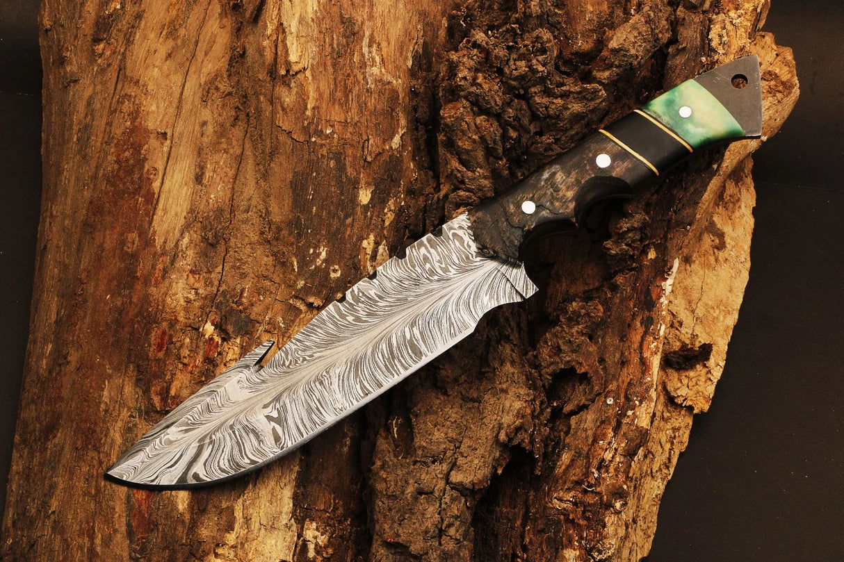 Arne Damascus Hunting Knife