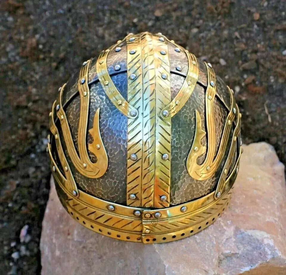 Golden Vendel 18 Gauge M Steel Helmet-Tales of Valhalla