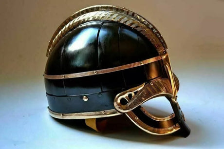 Vendel 16 Gage Steel Brass Helmet-Tales of Valhalla