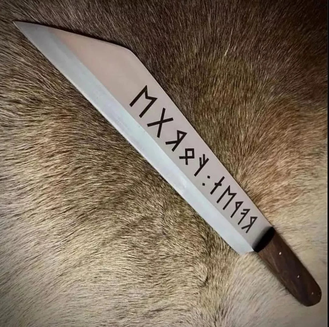 Norse Engraved Long Seax Knife-Tales of Valhalla