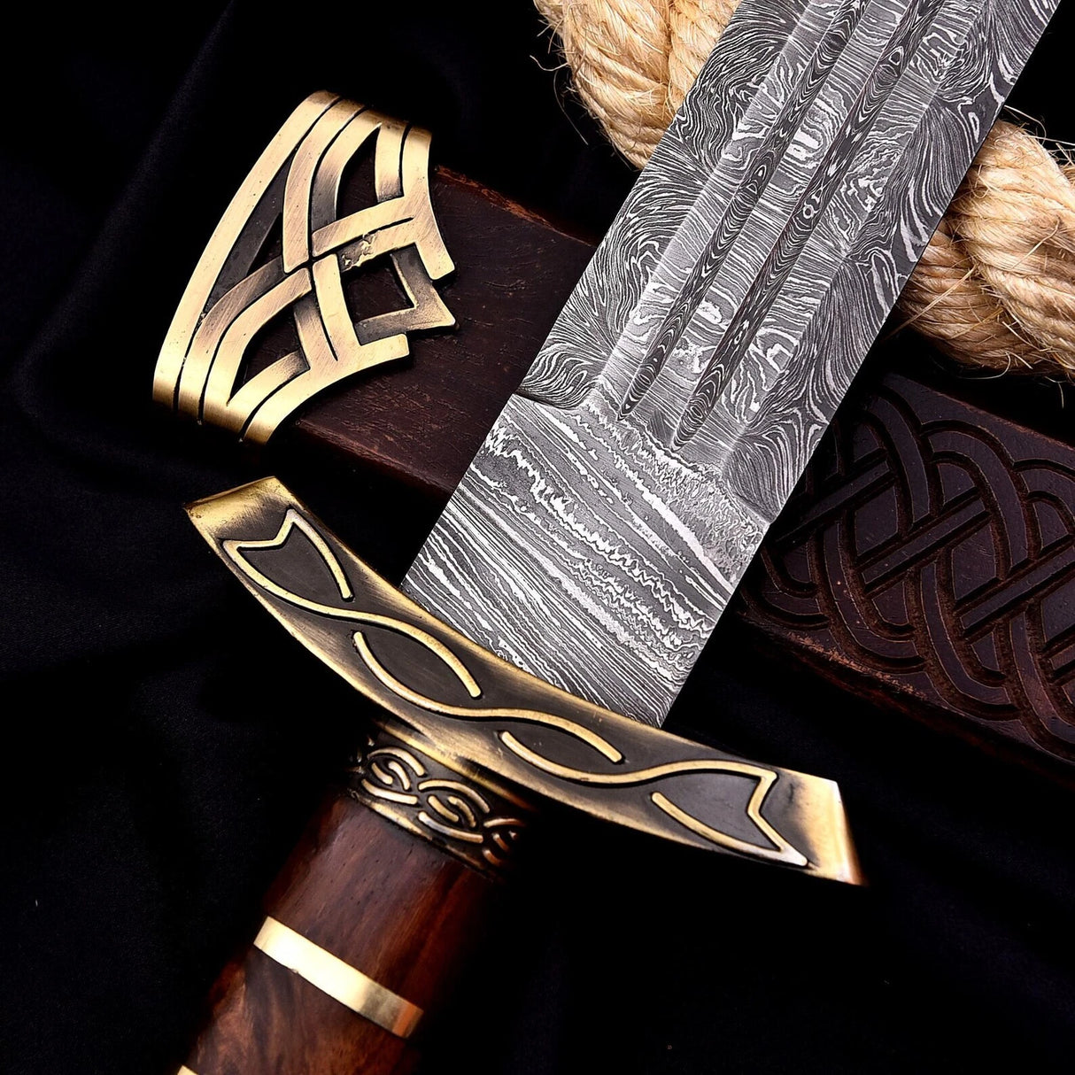 Empire Damascus Steel Short Sword