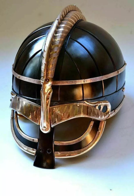 Vendel 16 Gage Steel Brass Helmet-Tales of Valhalla