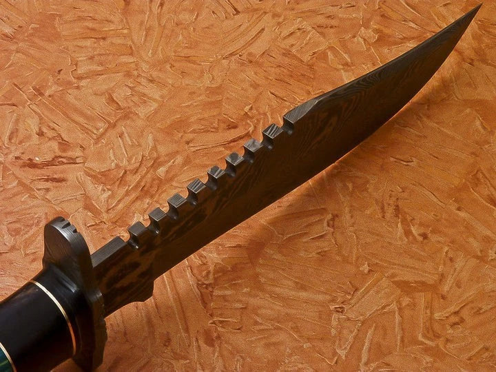 Yggdrasil Hunting Damascus Bowie Knife