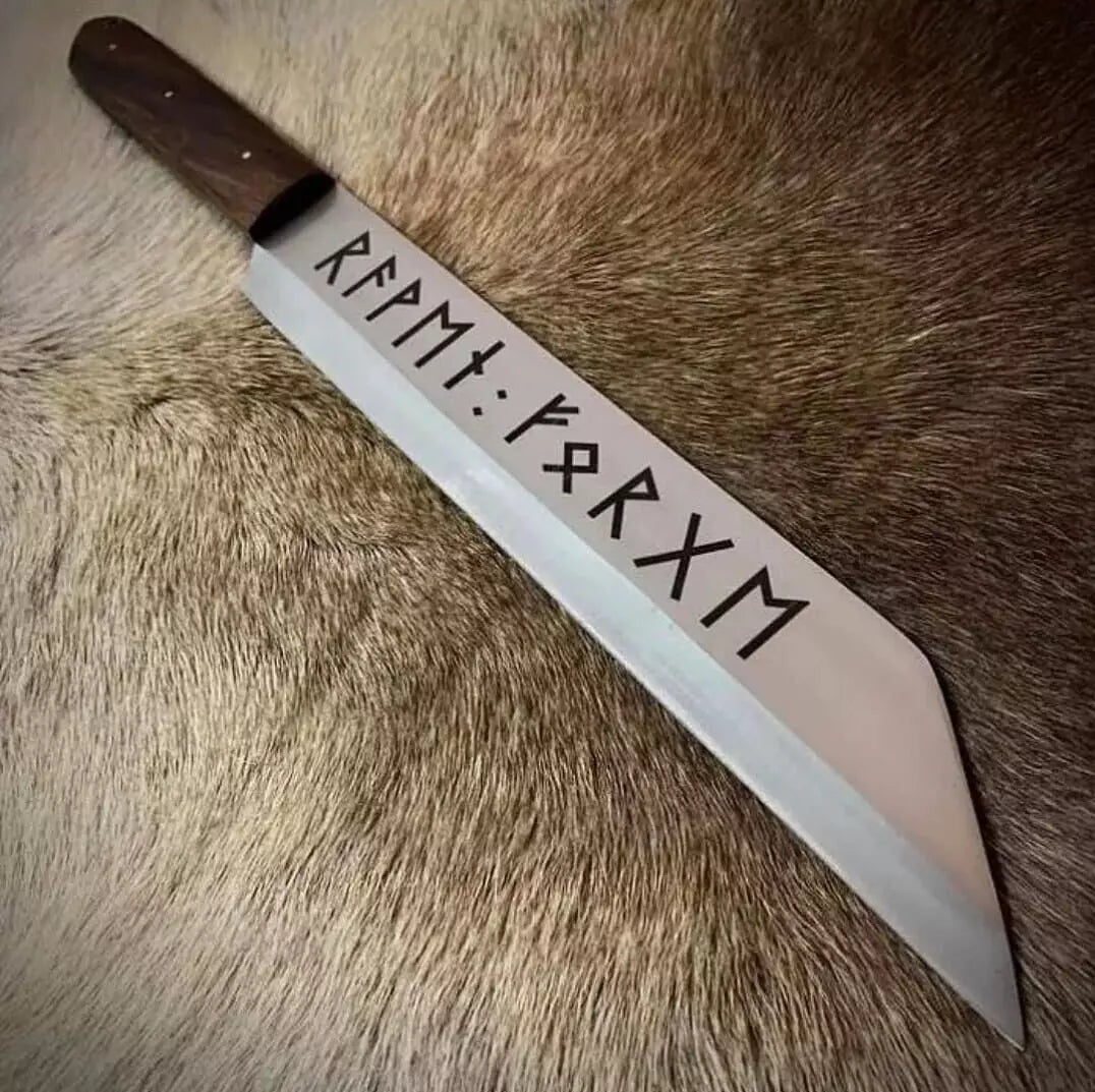 Norse Engraved Long Seax Knife-Tales of Valhalla