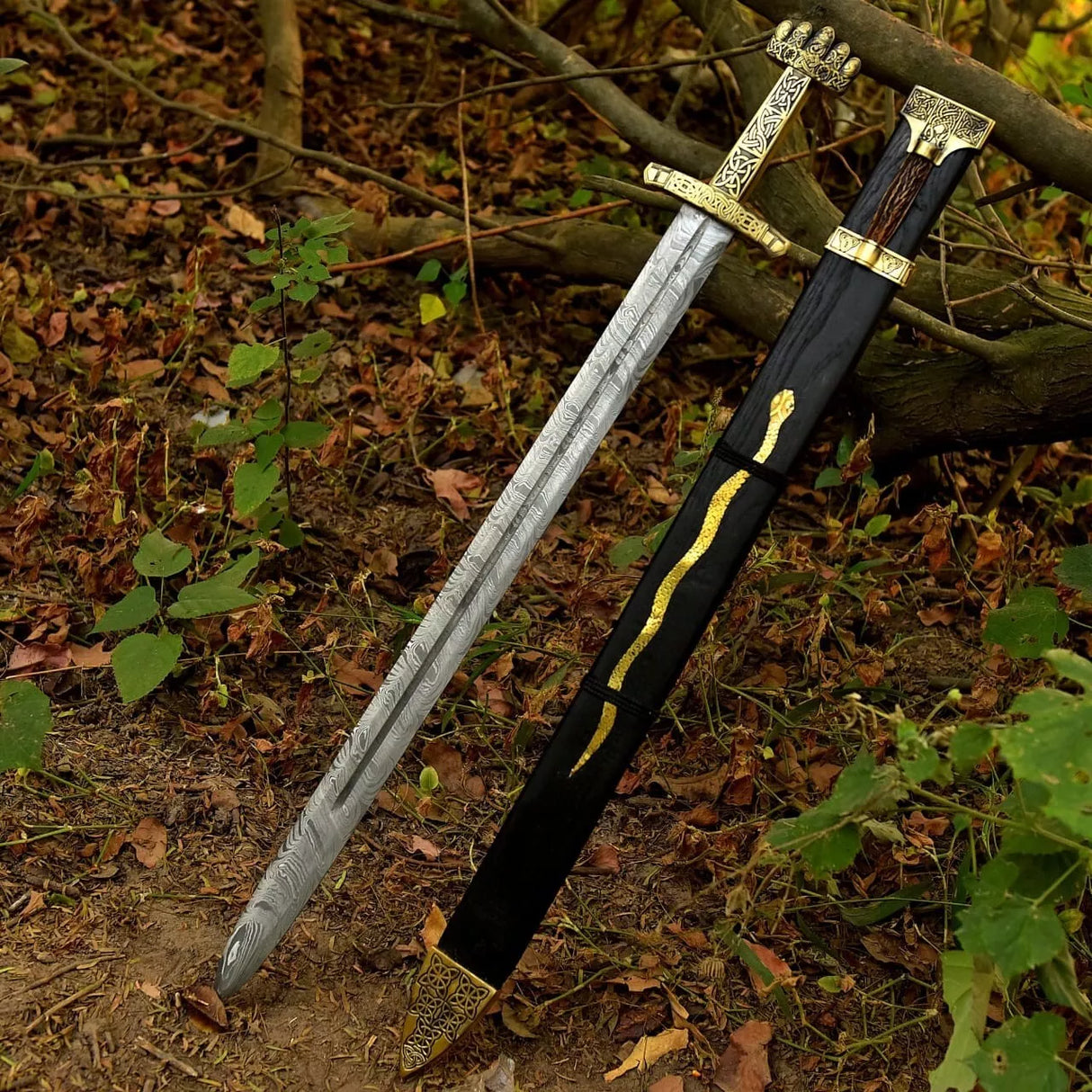 The Valhalla Wooden Damascus Sword-Tales of Valhalla