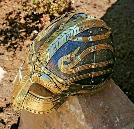 Golden Vendel 18 Gauge M Steel Helmet-Tales of Valhalla