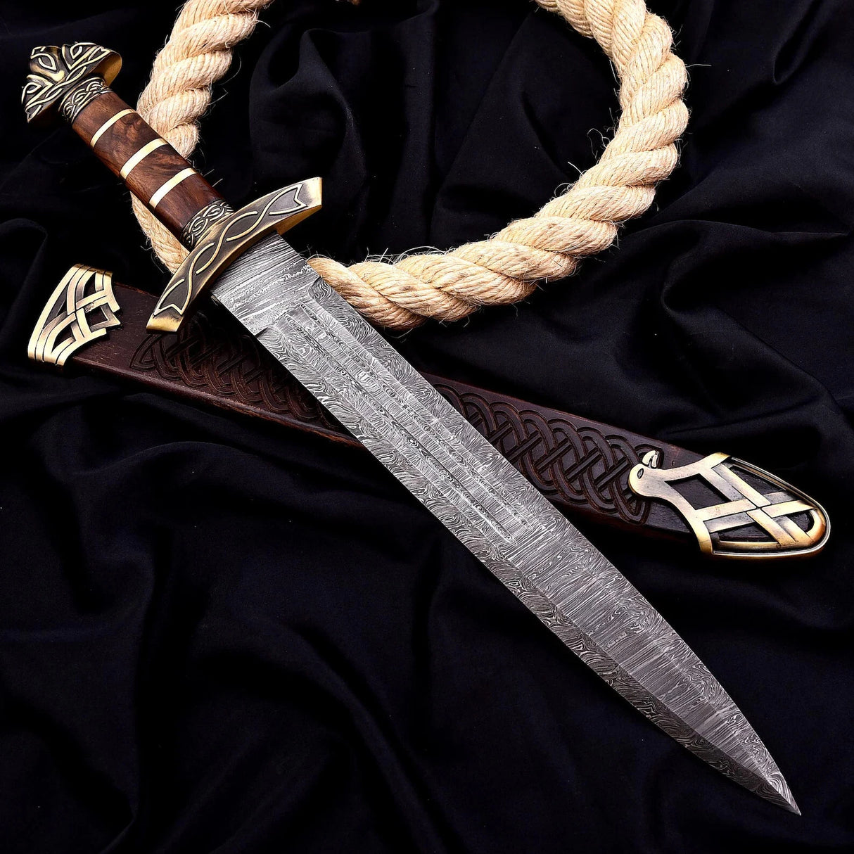Empire Damascus Steel Short Sword