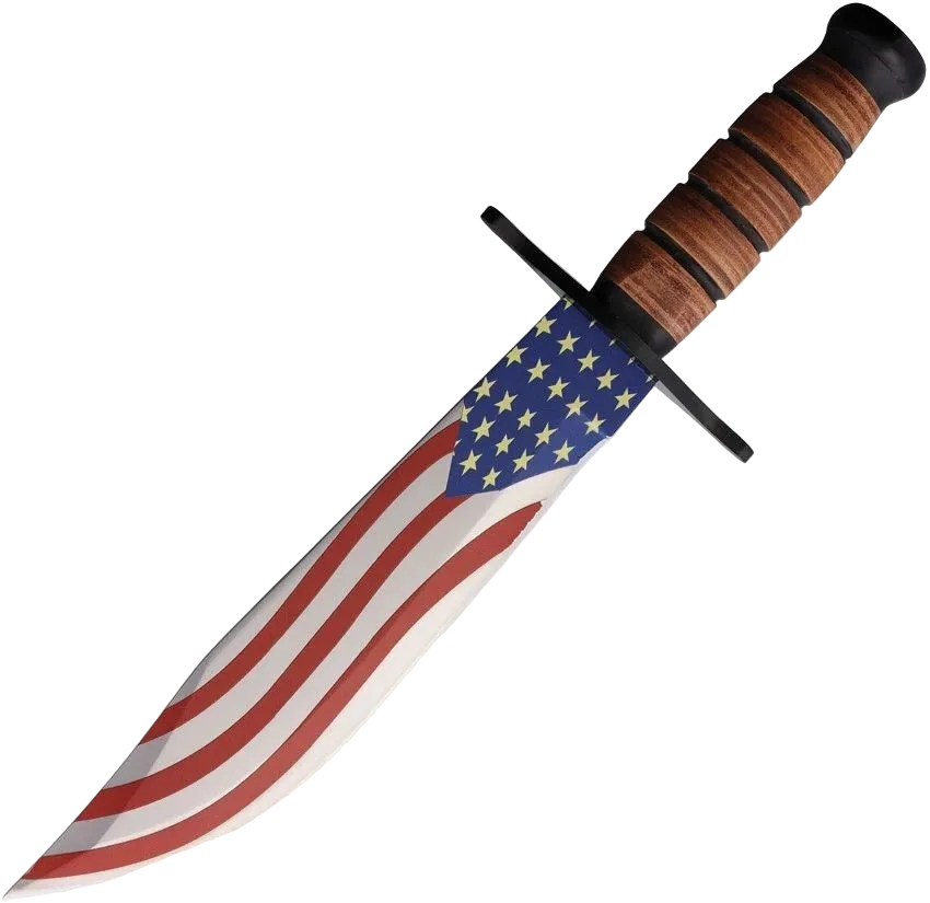American Flag Bowie Knife
