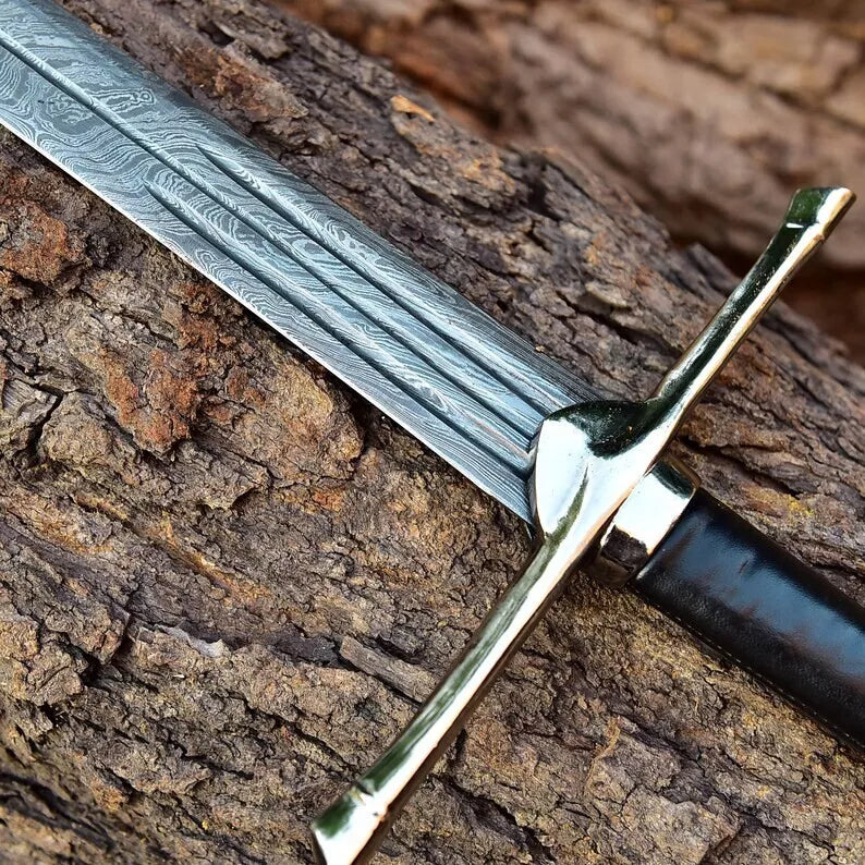 Elite Damascus Steel Long Sword-Tales of Valhalla