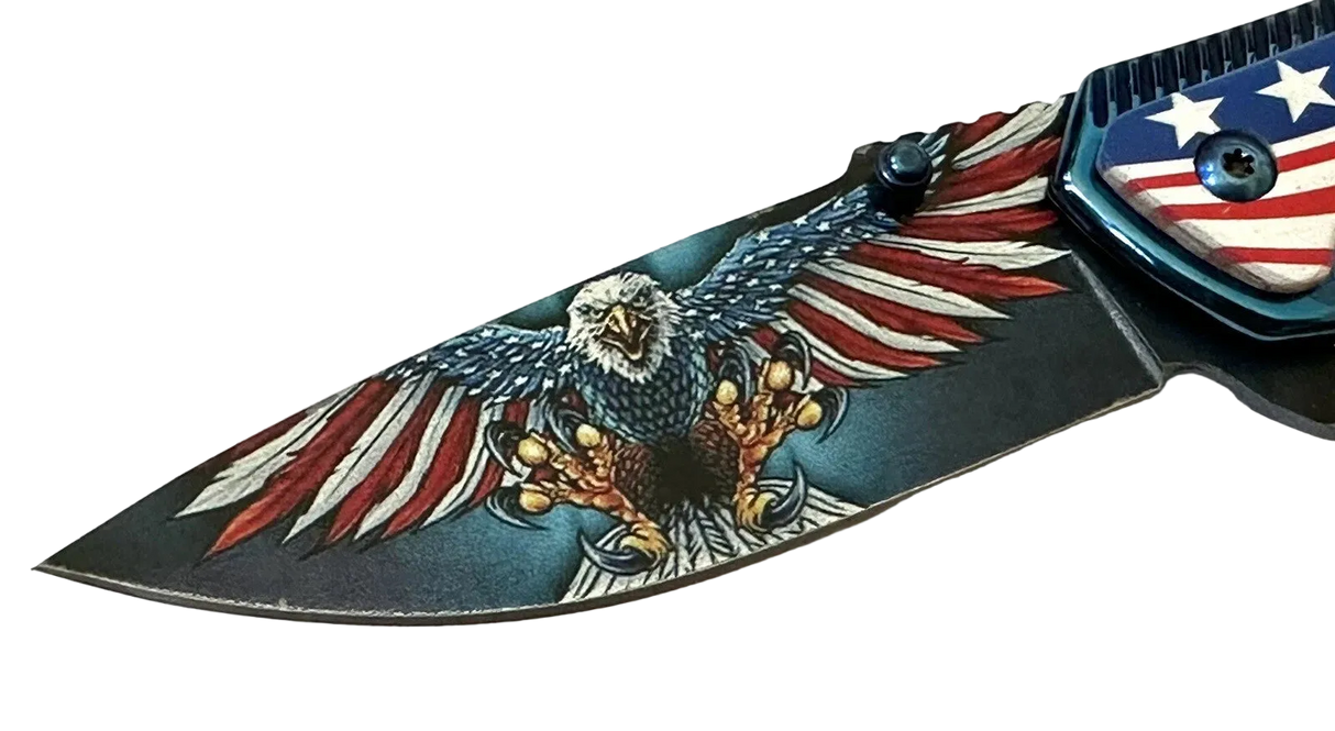 American Eagle Flag Pocket Knife